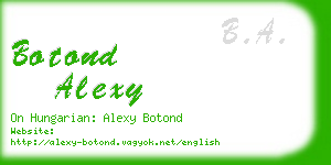 botond alexy business card
